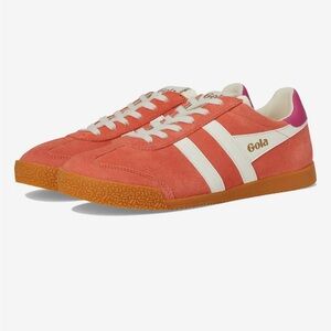Gola Elan Sneaker in Coral, Off White, & Fuchsia size 8